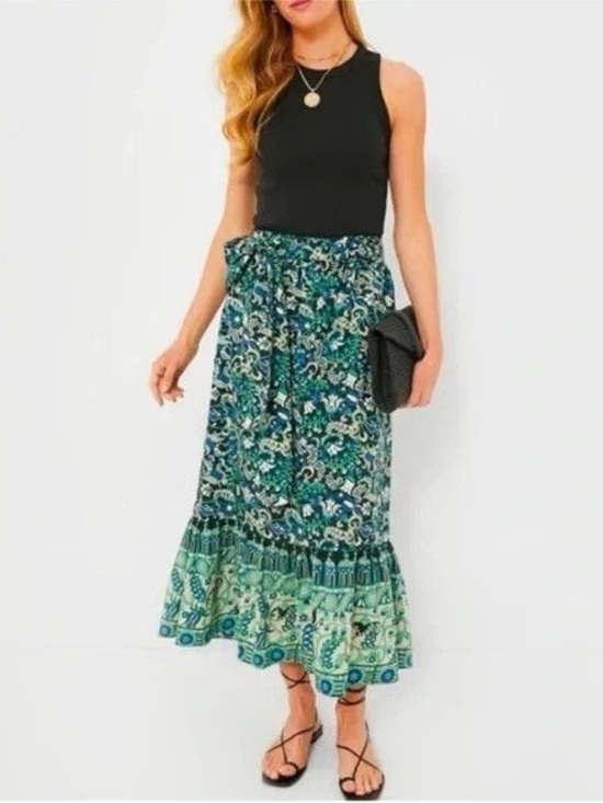 Tuckernuck Dresses & Skirts - Tuckernuck | NEW Batik Floral Hampton Pull On Cotton Maxi Skirt Size M
